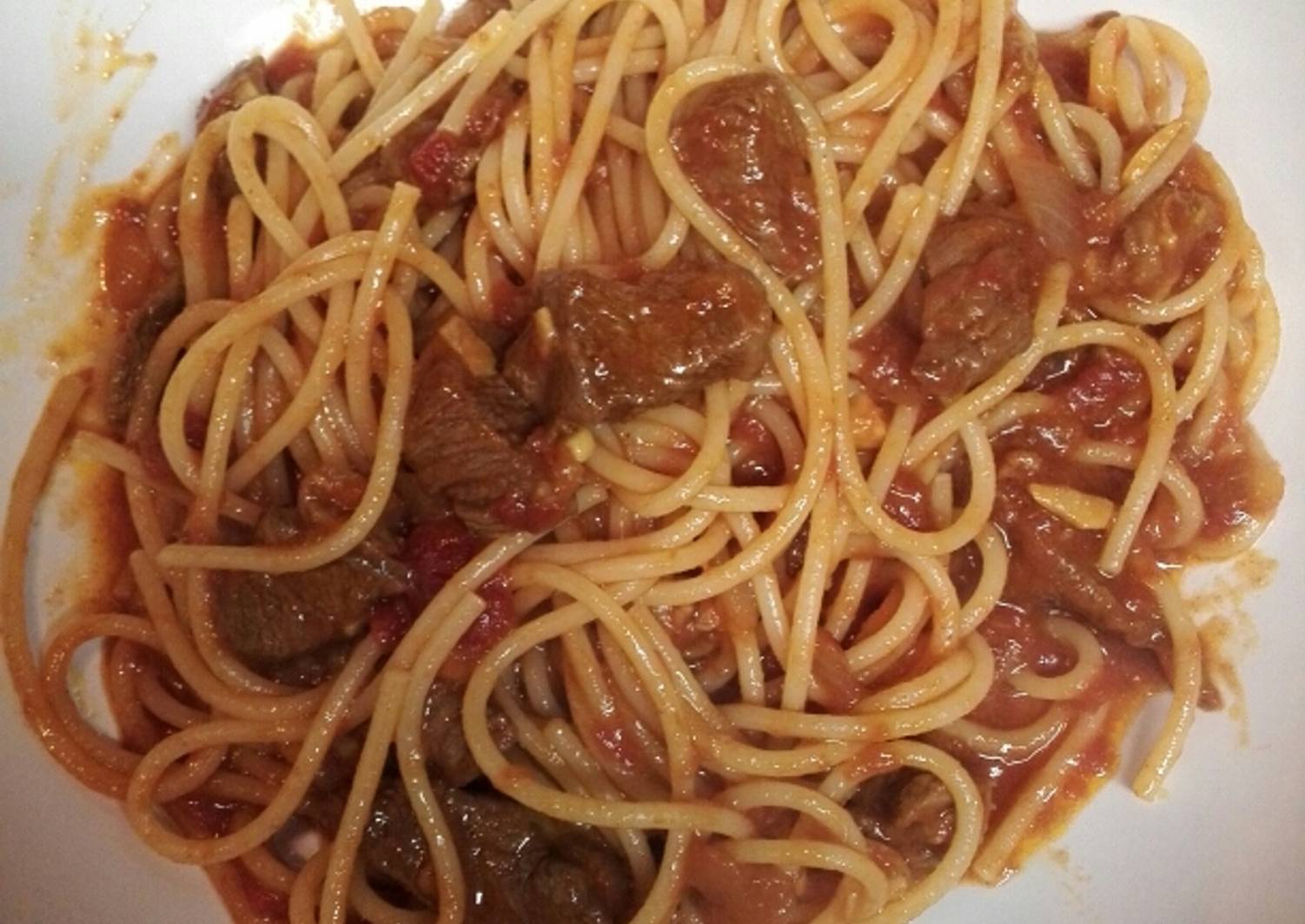 Beef Tomato Pasta Recipe by Norikazu Owen Ogawa - Cookpad