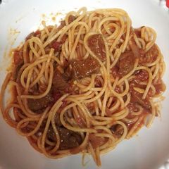 A picture of Beef Tomato Pasta.