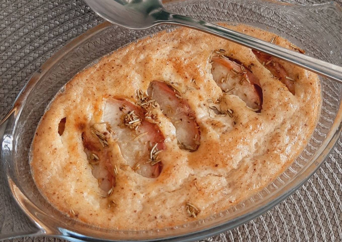 Gratin Pêches / Romarin