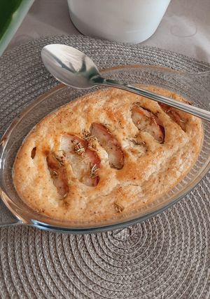 Une photo de Gratin Pêches / Romarin