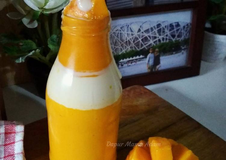 Cara Gampang Membuat Jus Mangga ala King Mango dengan Cheese Cream #pr_adakejunya yang Bisa Manjain Lidah