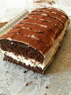 Kakaós piskóta pudingos krémmel recept fotója