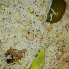 A picture of Achari Chaana Pulao.
