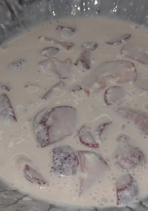 Una foto de Frutillas con queso mascarpone