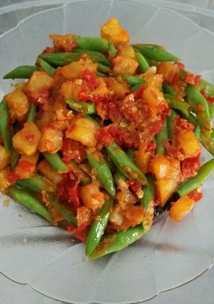 Foto resep Sambal goreng kentang buncis