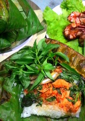 Foto resep Nasi Bakar Ayam Suwir Kemangi Sederhana