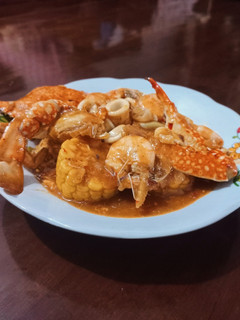 Foto resep Seafood Saos Padang (Kepiting, Cumi, Udang, Jagung)