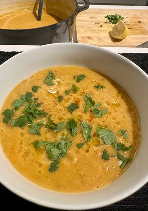 A picture of Red Lentil Soup.