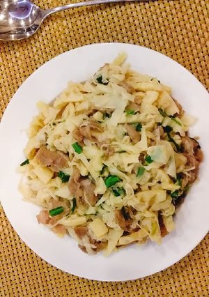Hình của món Măng xào thịt bò.