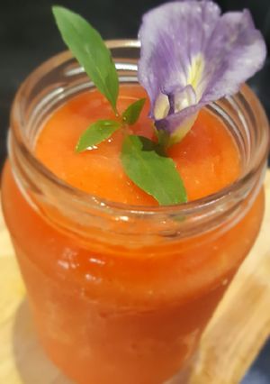 รูปของ Papaya Tomato Balcksalt มะละกอ มะเขือเทศปั่นใส่เกลือดำ