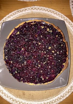 Une photo de Tarte aux myrtilles sur crème d’amande