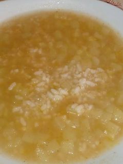 Una foto de Arroz caldoso con calabacín