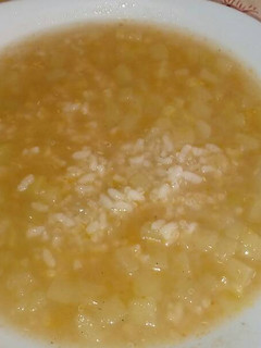 Una foto de Arroz caldoso con calabacín