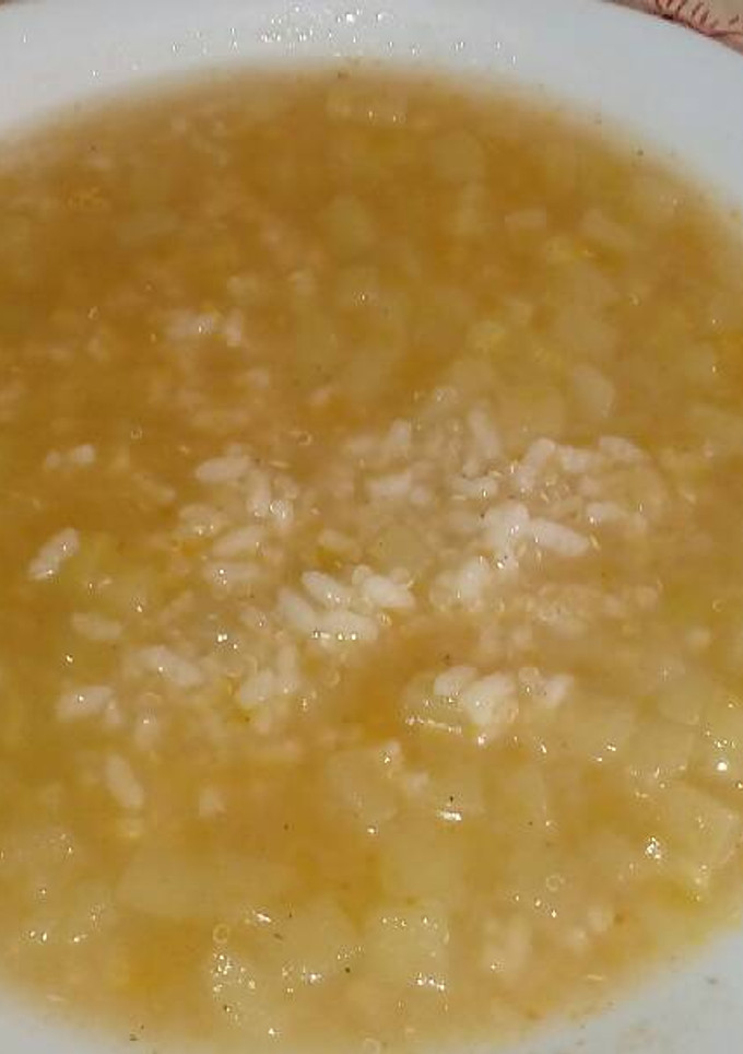 Una foto de Arroz caldoso con calabacín