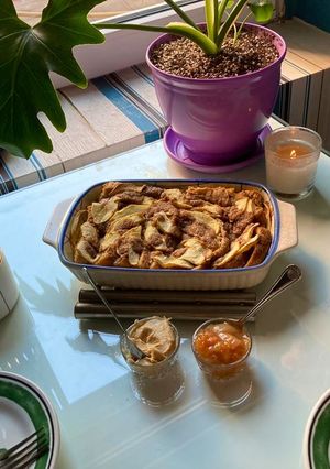 عکسی از دستور نان و سیب گرم 🍞