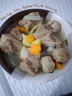 Foto resep Sop Iga Bakso Kuah Bening