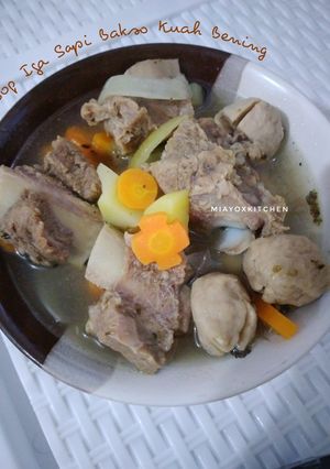 Foto resep Sop Iga Bakso Kuah Bening