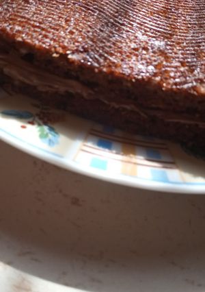Gyors kakaós túrós pite mogyorókrémmel recept fotója