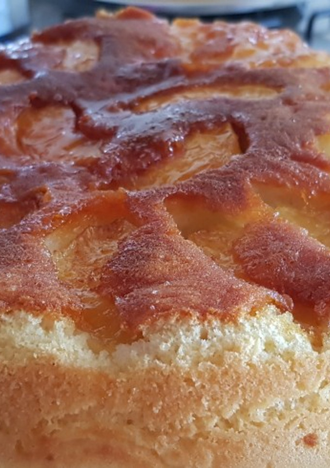 Una foto de Tarta invertida de manzanas
