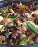 Patatas Foster Hollywood con Carne de cerdo