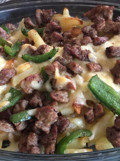 Una foto de Patatas Foster Hollywood con Carne de cerdo