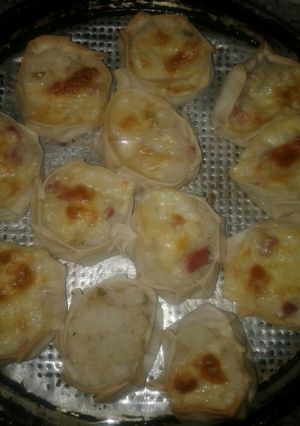 Una foto de Tartitas de arroz y salchicha