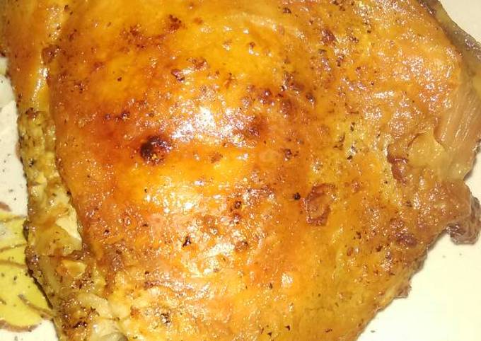 Roasted chicken thighs skin-on Recipe by Valerie Nicole Pearson ...