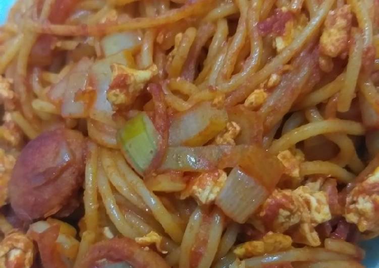 Spageti goreng pedas😁