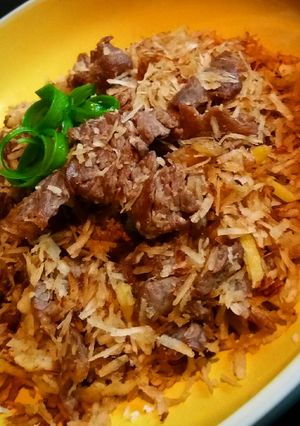 Foto resep Serundeng Daging Sapi Bumbu Oriental