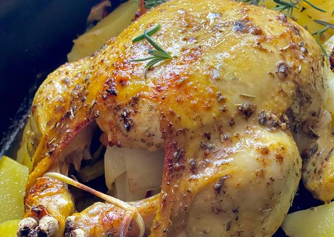 Pollo al horno súper sabroso y fácil de hacer Receta de cucinagold- Cookpad