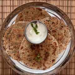 Healthy Fasting Stuffed Veg Paratha 🫓 Amaranth (Rajgira)Paratha 😋 A picture of Healthy Fasting Stuffed Veg Paratha 🫓 Amaranth (Rajgira)Paratha 😋.