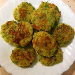 A picture of Fried Broccoli with Cheese and bread Crumbs.