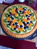 Obsttorte mit Puddingcreme