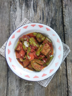 Foto resep Terong ungu sambalado pedas nampol (versi terong hijau)