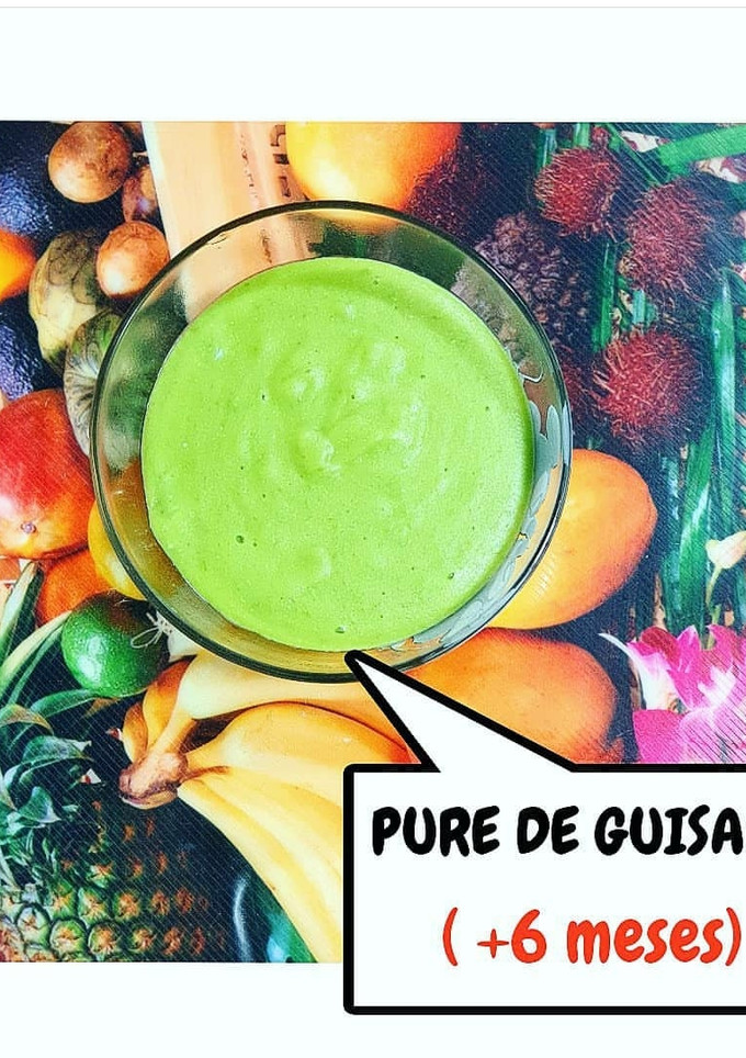 Una foto de Ideas para bebe / puré de guisantes