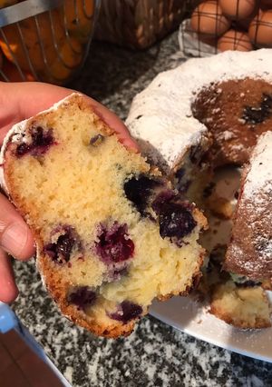 Una foto de Budín de arándanos