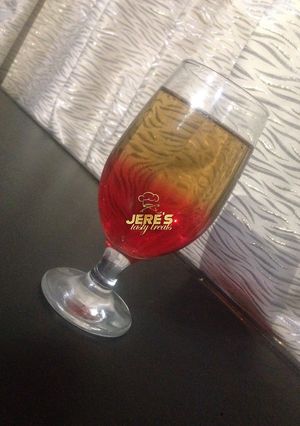 A picture of Grenadine mix juice.