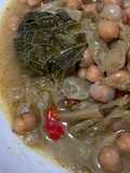 Cigrons al curry i col, en olla rápida