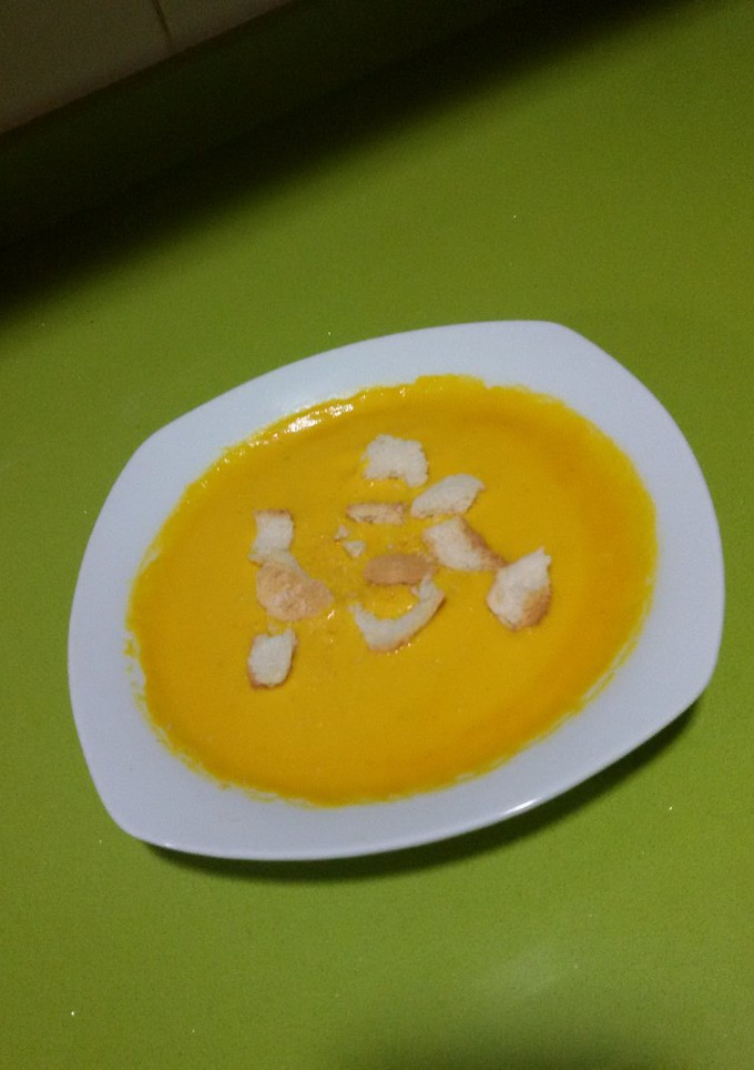 Una foto de Crema de zanahoria y mascarpone con thermomix