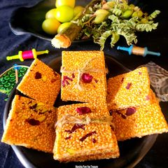 A picture of Til Gud Patti - Makar Sankranti Special - White Sesame Jaggery Chikki.