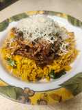 Brad's crockpot Caribbean jerk pork ribs with turmeric rice