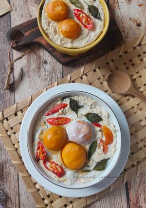 Foto resep Telur Asin Tahu Kukus