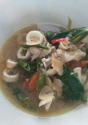 Foto resep Tumis cumi cabe hijau