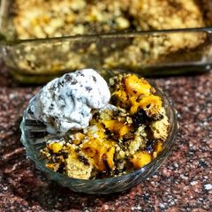 Chocolaty mango crumble A picture of Chocolaty mango crumble.