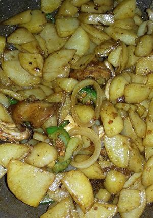Foto resep Kentang kecap suwir ayam