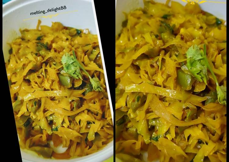 Recipe of Any-night-of-the-week Cabbage Capsicum Fry