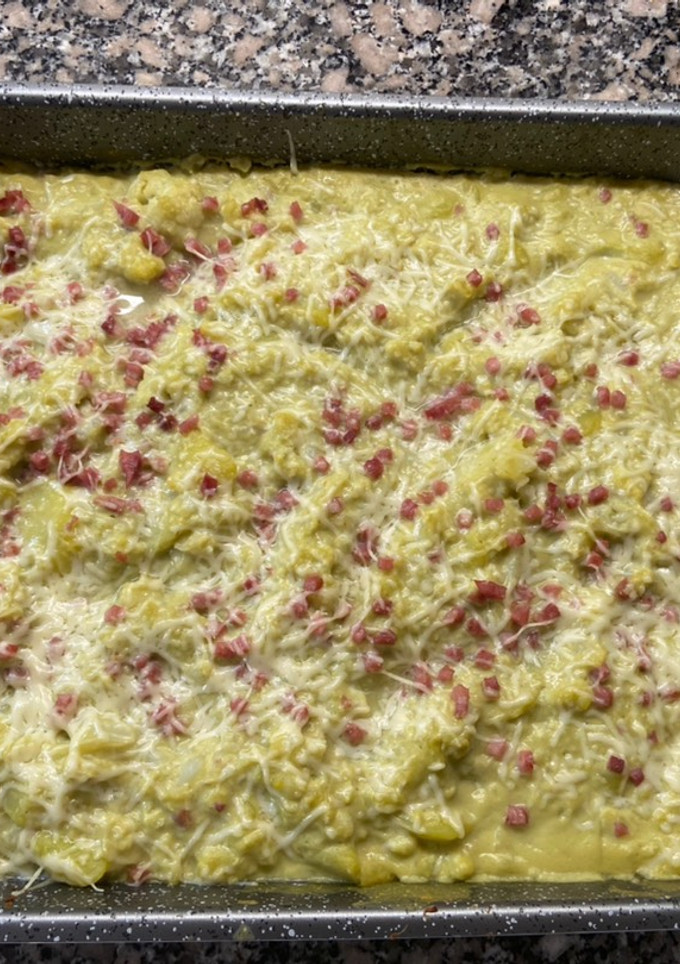 Una foto de Coliflor con bechamel de calabacín