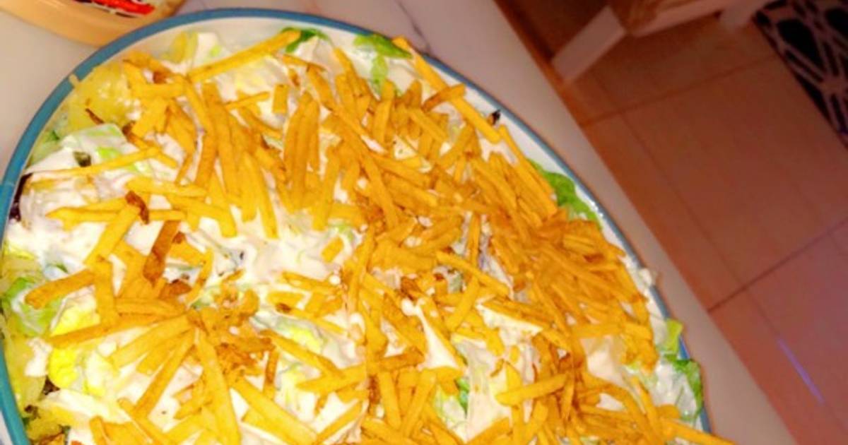 طريقة عمل سلطة عيدان بطاطس 85 وصفة سهلة وسريعة كوكباد