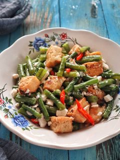 Foto resep Tumis Kacang Panjang Telur Asin