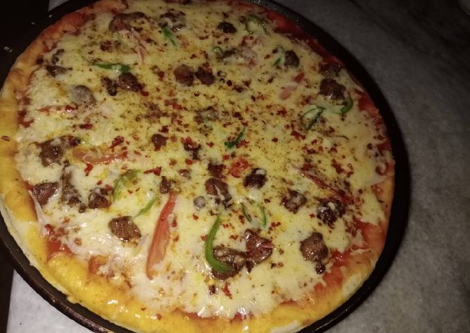 Chicken tikka pizza without Oven